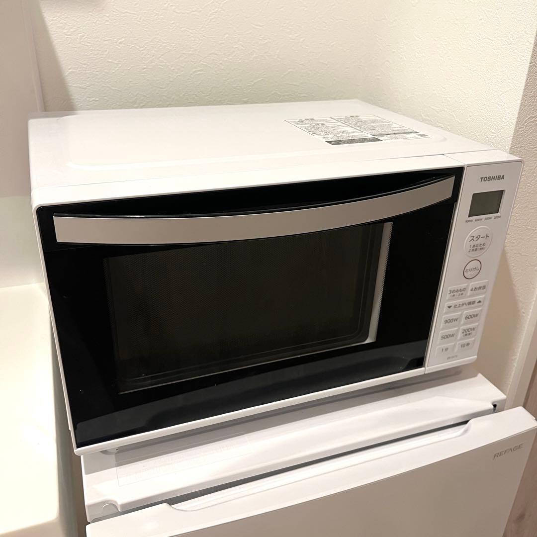 【美品】TOSHIBA 電子レンジ ER-S17Y ホワイト 2024年製