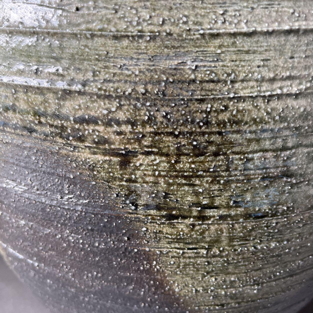 うさこ信楽焼傘立て 緑釉壺型 高さ５３cm