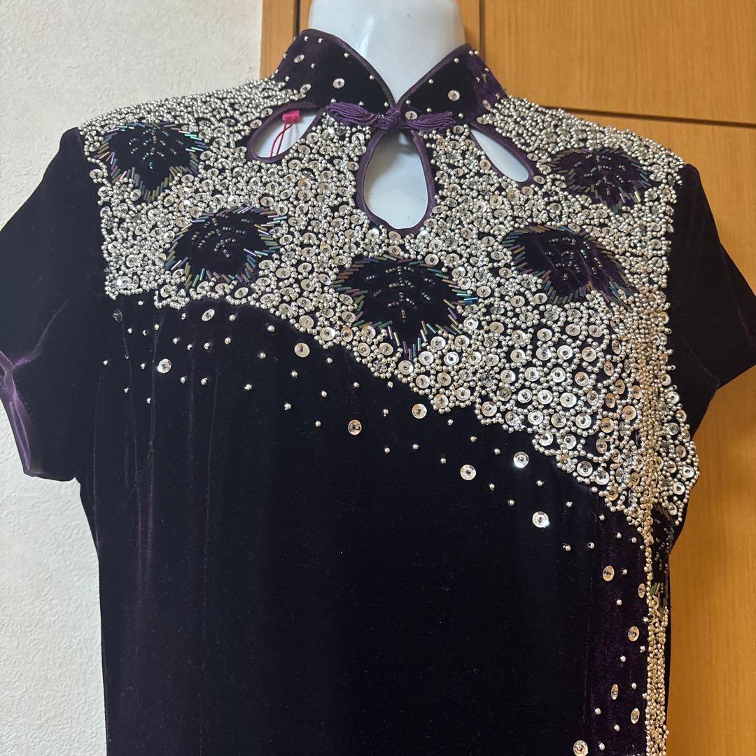 紫色チャイナドレス