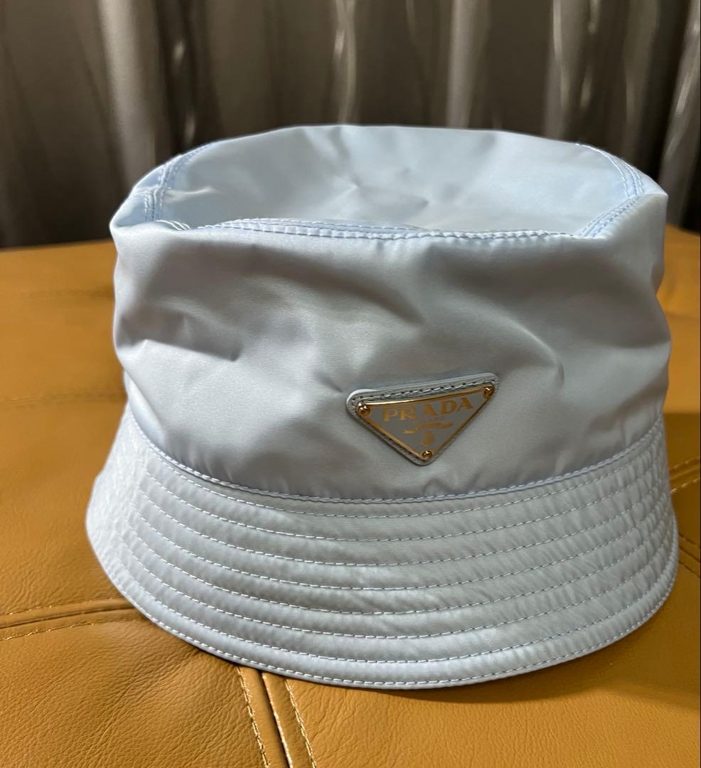 PRADA バケットハット XL ライトブルー