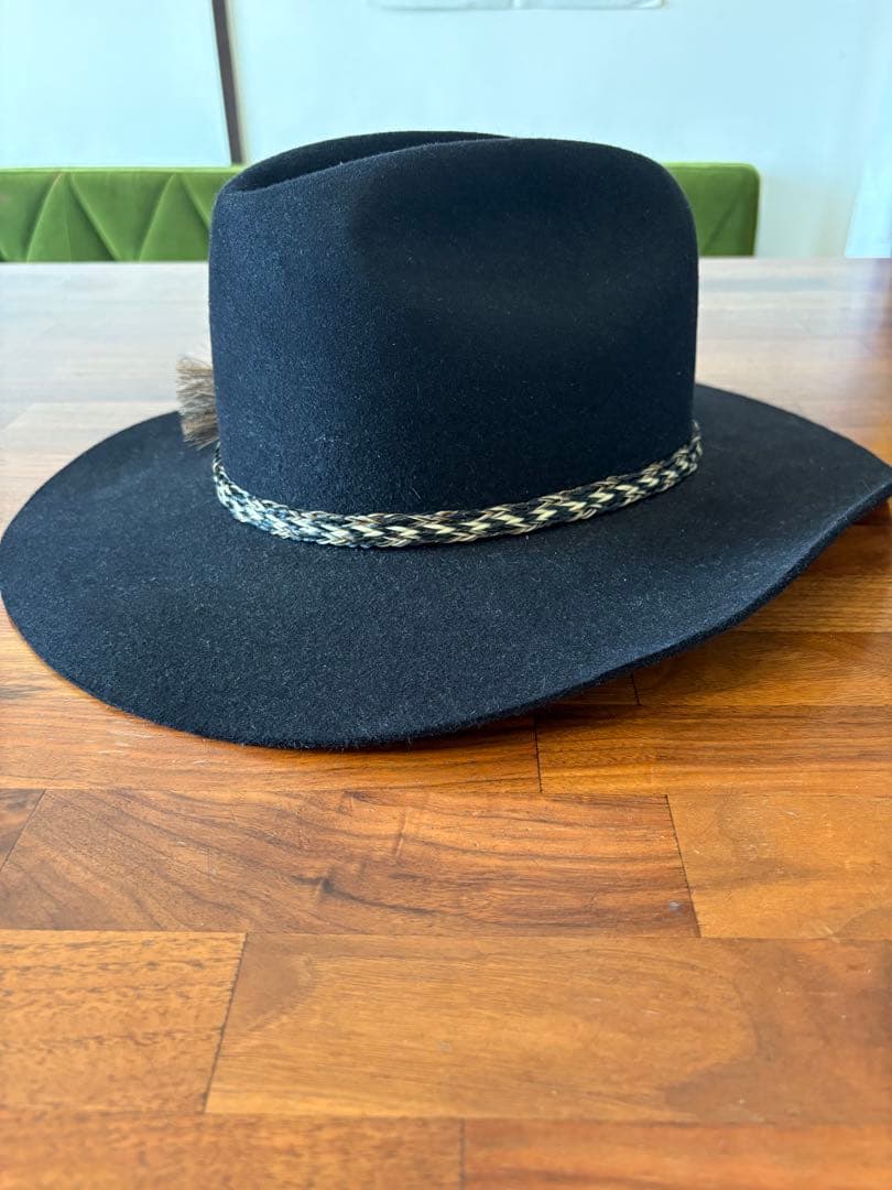 AKUBRA 黒いカウボーイハット　オーストラリア製