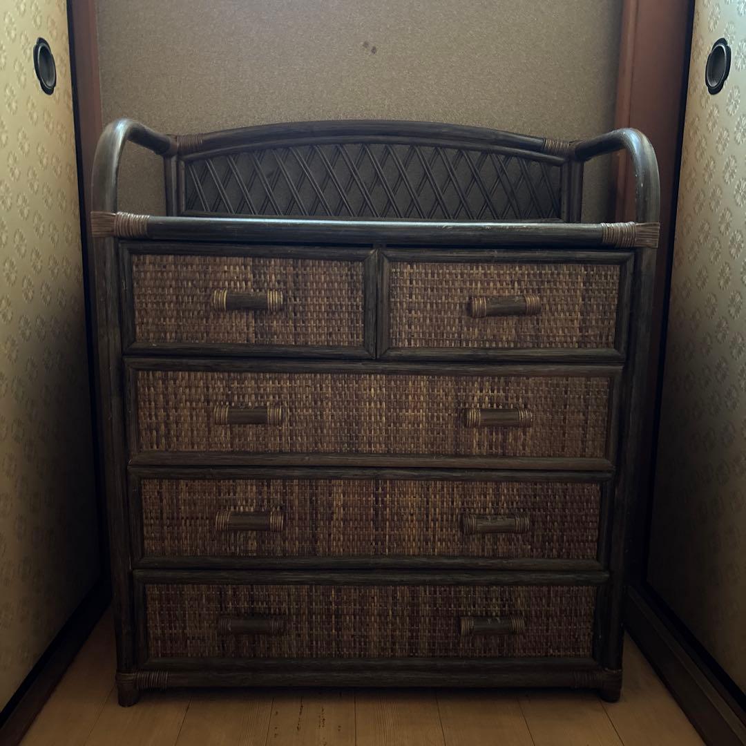 ヴィンテージ　ラタン　チェスト