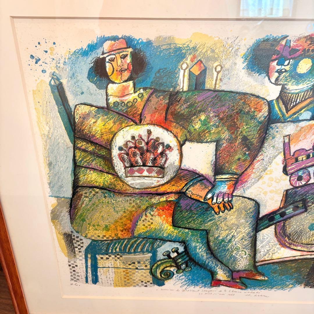 テオ・トビアス リトグラフ 直筆サイン・メッセージ入りHCエディション 絵画額装