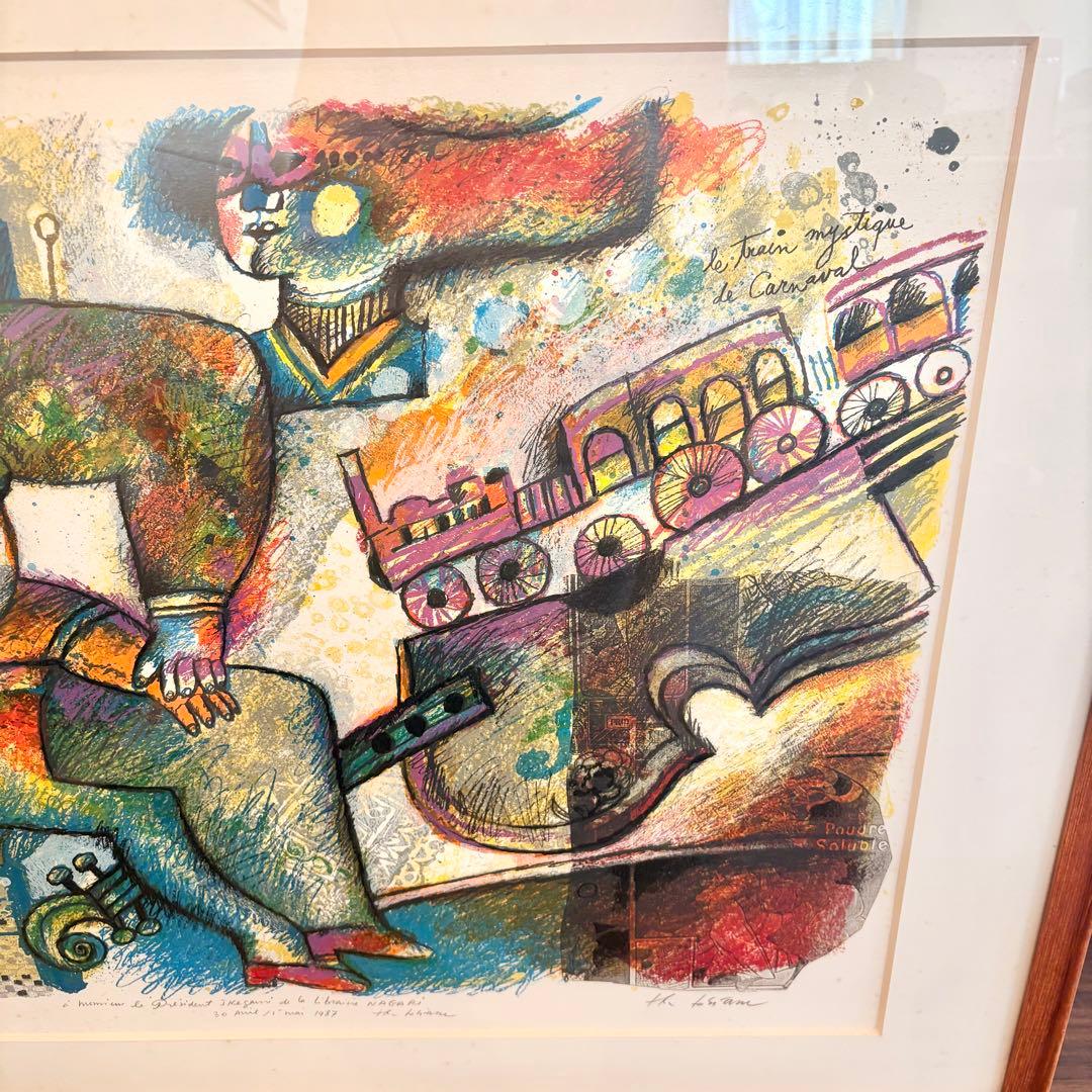 テオ・トビアス リトグラフ 直筆サイン・メッセージ入りHCエディション 絵画額装