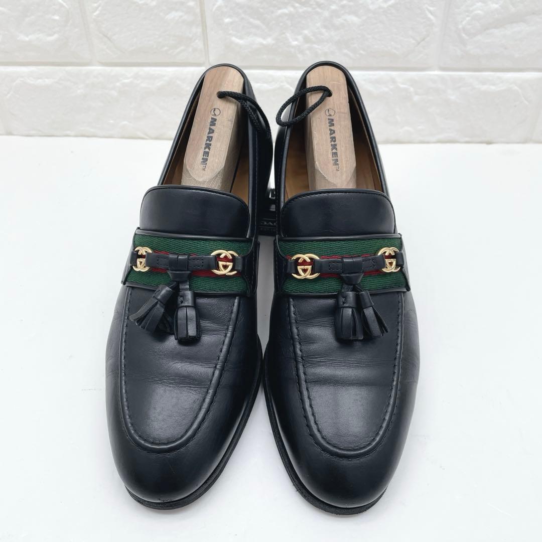 GUCCI シェリーライン インターロッキング ローファー タッセル 38サイズ