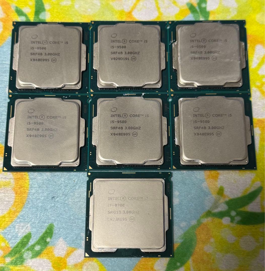 CPU Intel Core i7-9700 & i5-9500×6個
