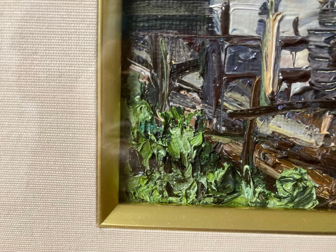 油彩　油絵　風景画　お茶の水(聖橋)　<林麗莉(林香君)> 直筆サイン　ＳＭ号