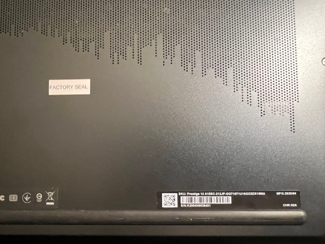 【美品】MSI Prestige 14 A10SC ノートPC