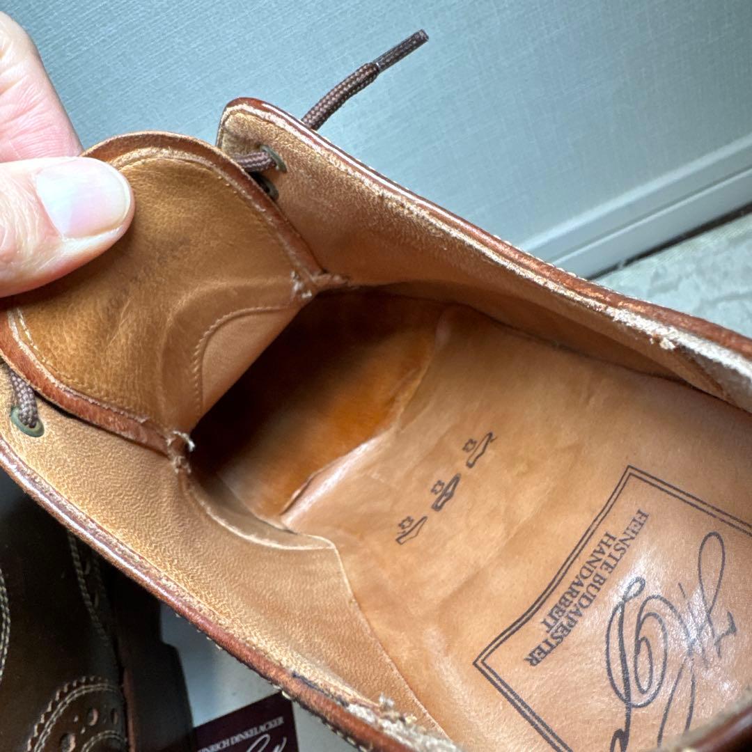 美品　ハインリッヒディンケラッカー　革靴　ウィングチップ　コードバン　7 25