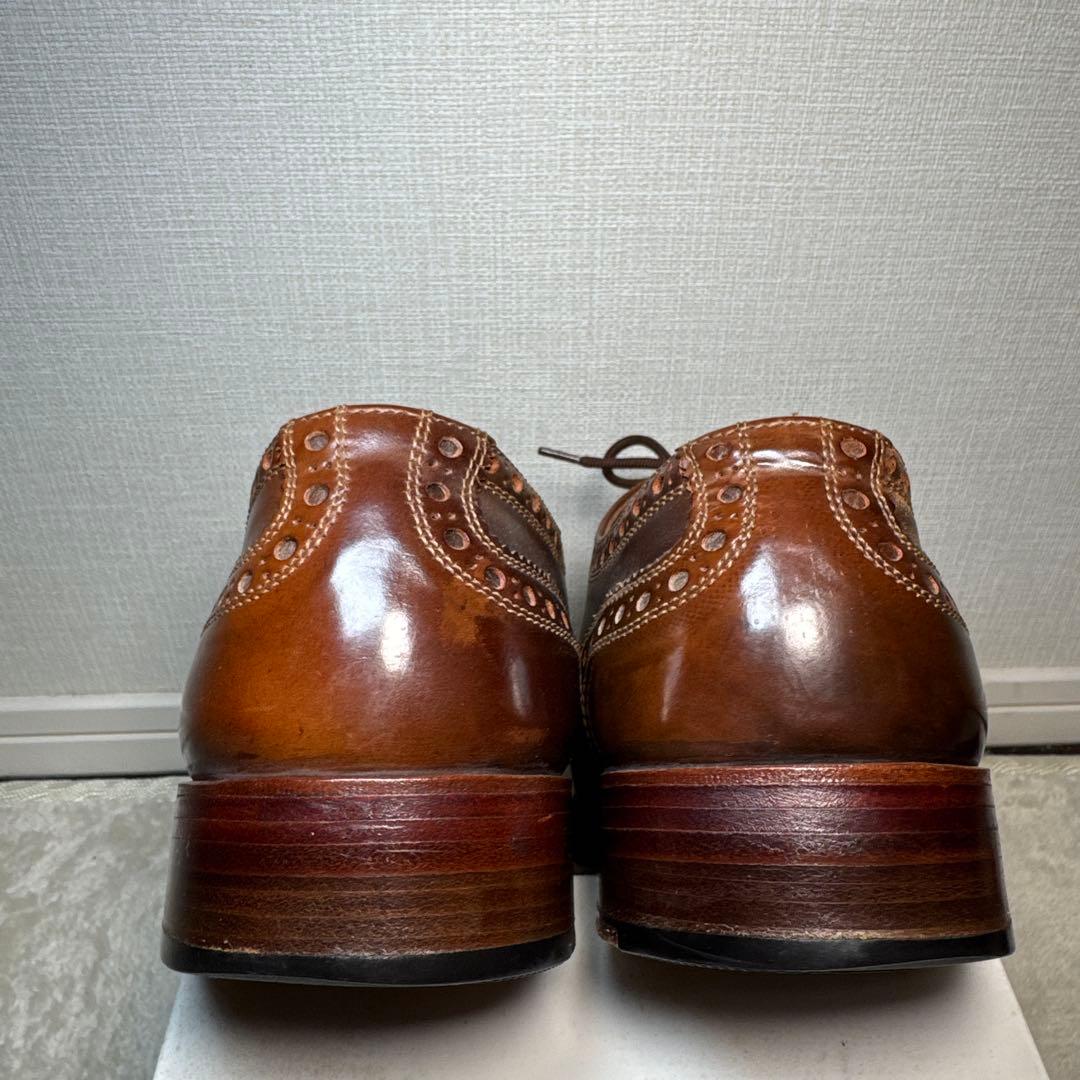 美品　ハインリッヒディンケラッカー　革靴　ウィングチップ　コードバン　7 25