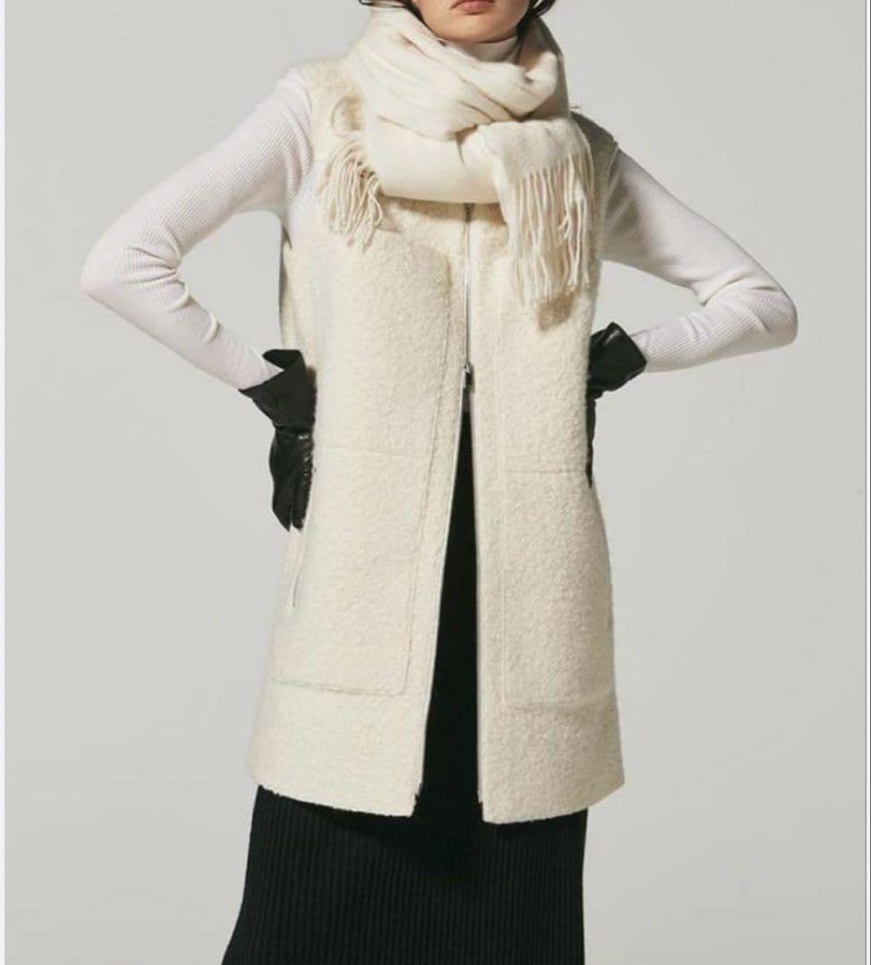 値下げTheory Dawson Faux ジップアップベスト クリーニング済