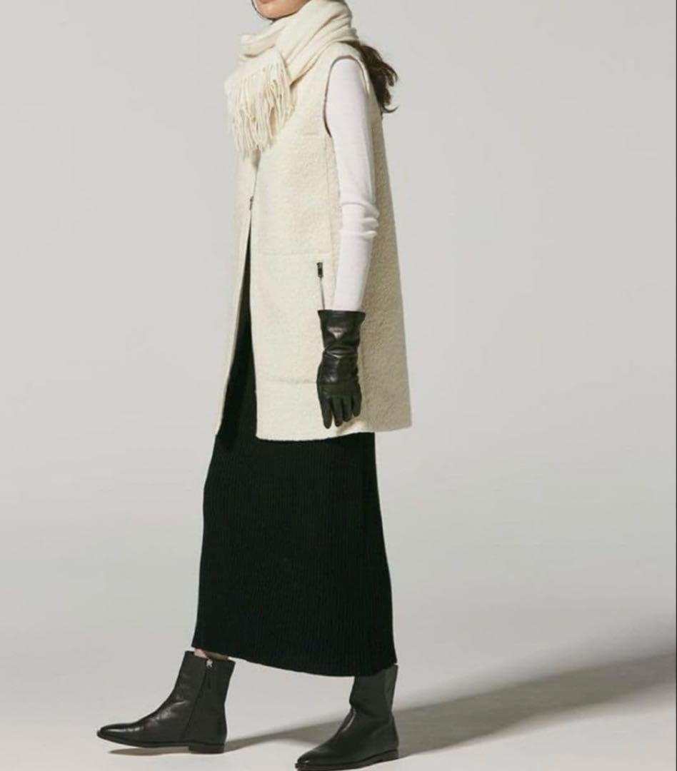 値下げTheory Dawson Faux ジップアップベスト クリーニング済