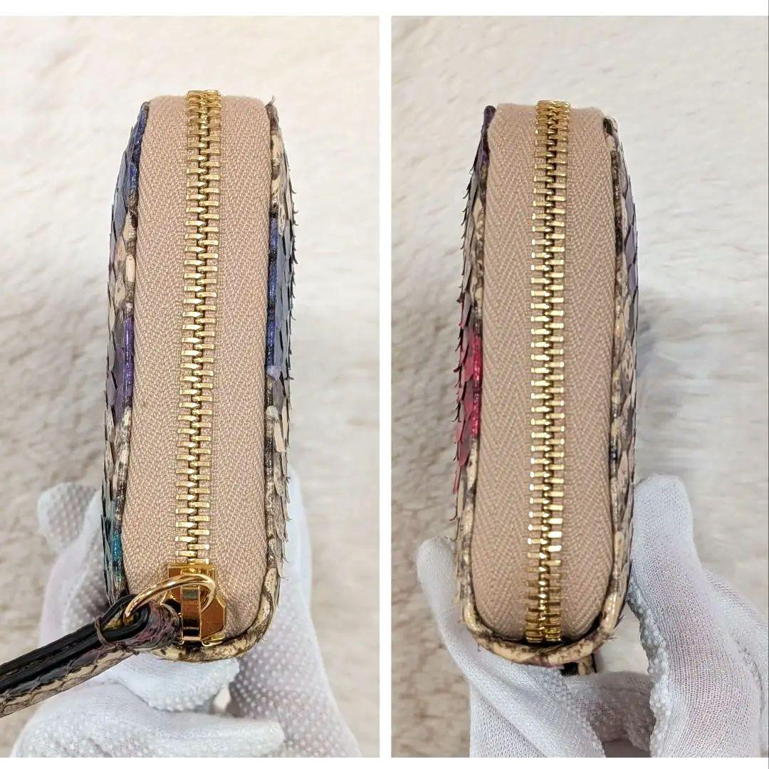 希少✨️美品 グッチ 長財布 パイソン GGマーモント ラウンドジップ 箱あり