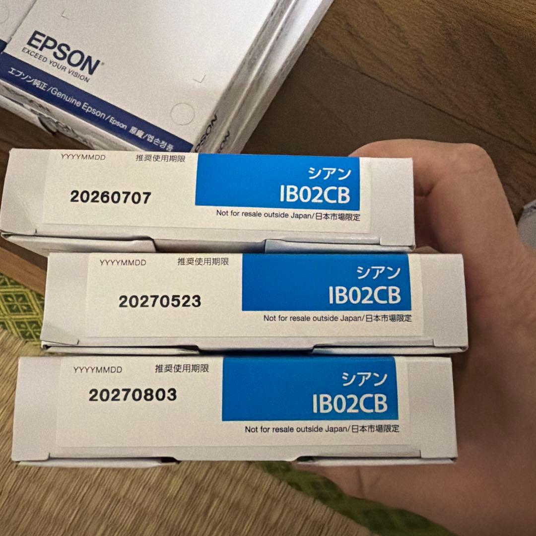 EPSON IB02CB、YB、MB、KB 純正　4色　11個