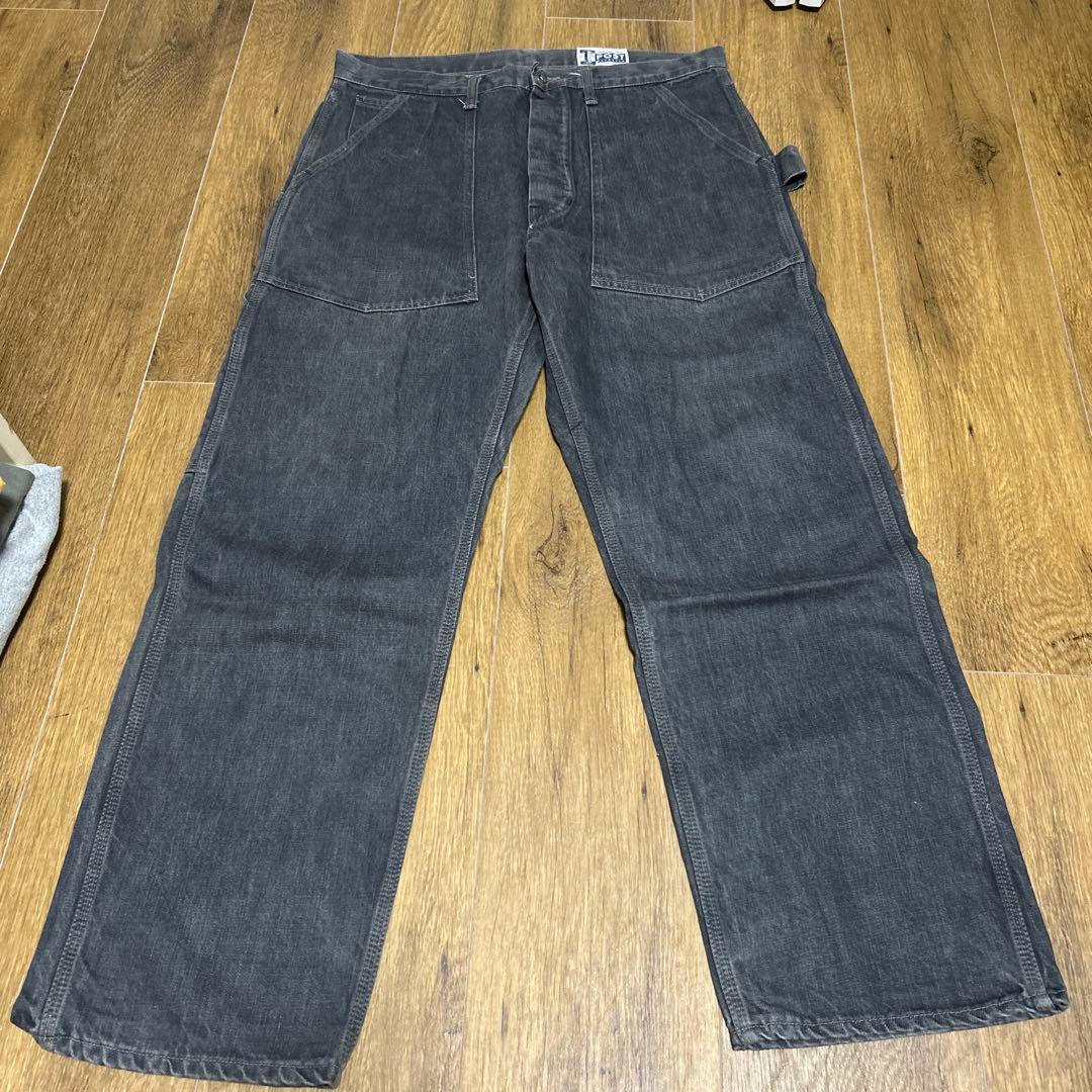 ポストオーバーオールズ　ペインターパンツ　黒