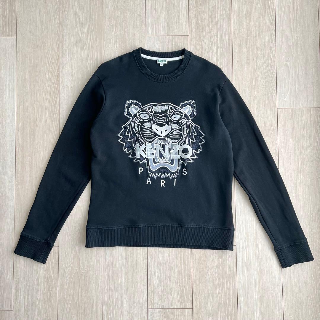 KENZO トラ 刺繍 メンズ S 黒 ブラック