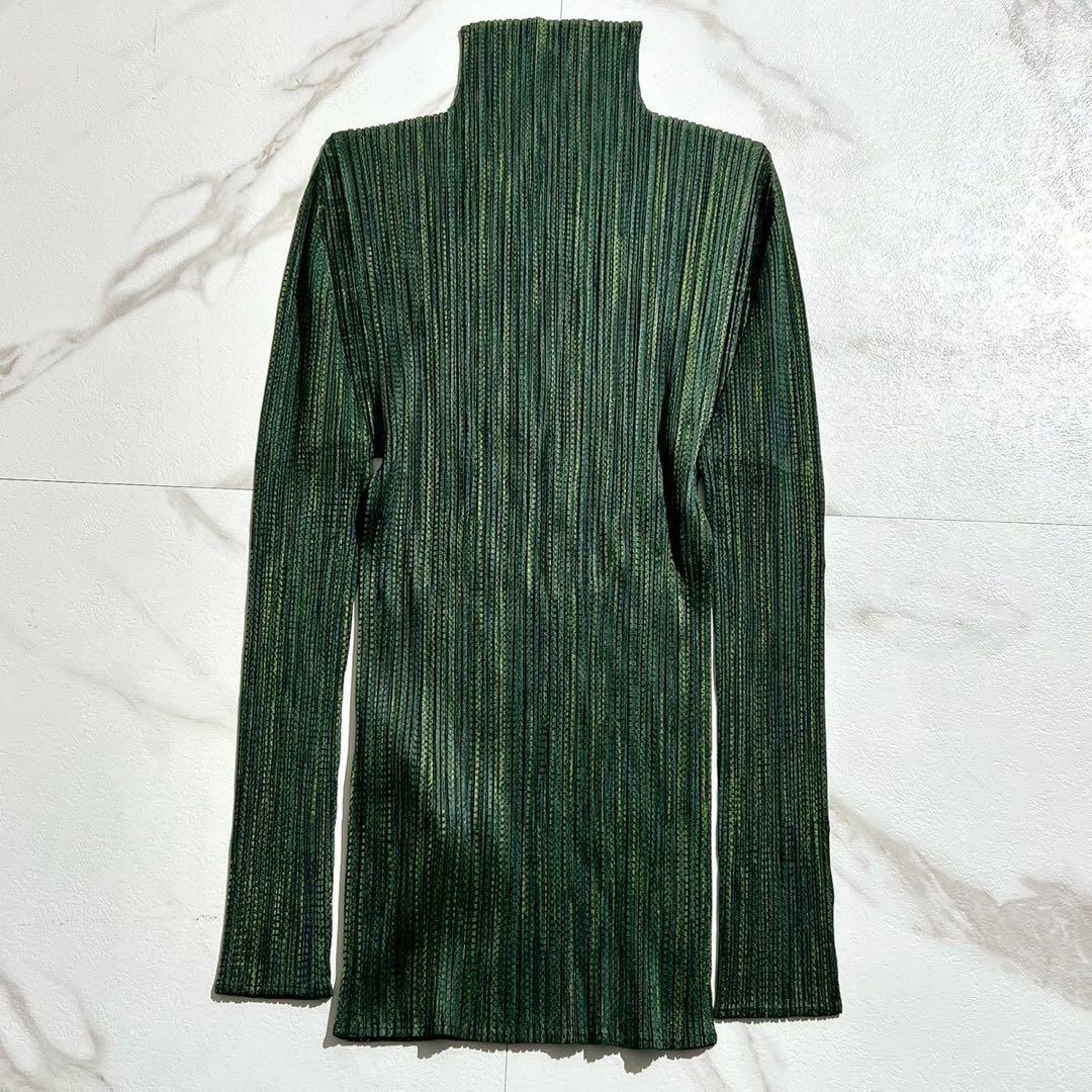 90年代 タグ付 極美品✨PLEATS PLEASE ハイネック 総柄 長袖