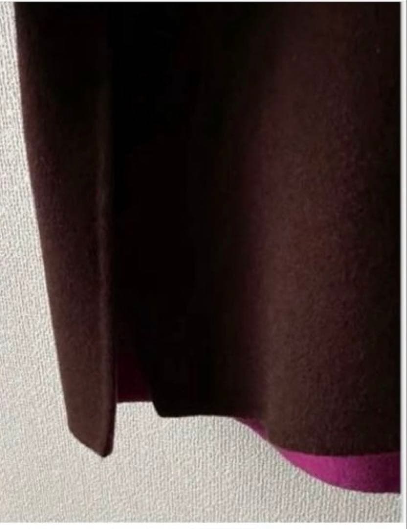 最終SALE【ユナイテッドアローズ】バイカラーリバーミドルコート ノーカラー