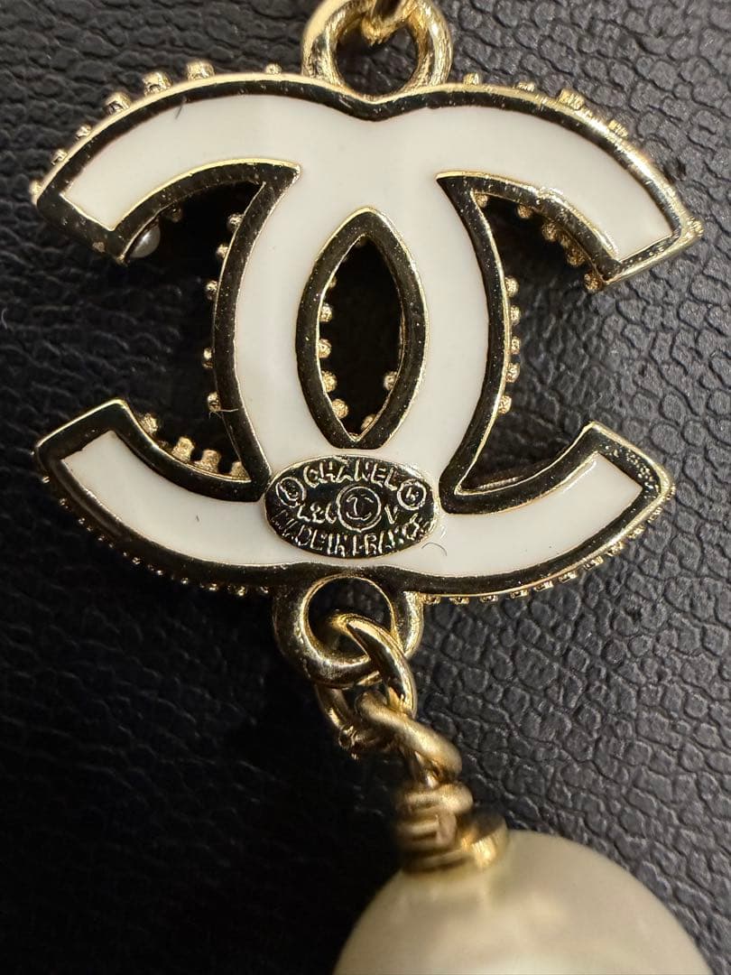CHANEL フェイクパールネックレス　ココマーク　シャネル