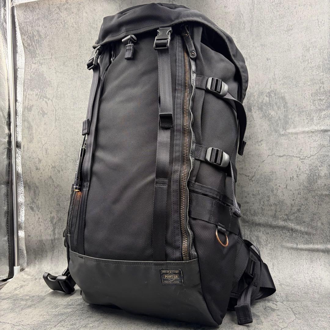 希少 ポーター ヒート マウンテンバックパック リュック ナイロン 黒 メンズ