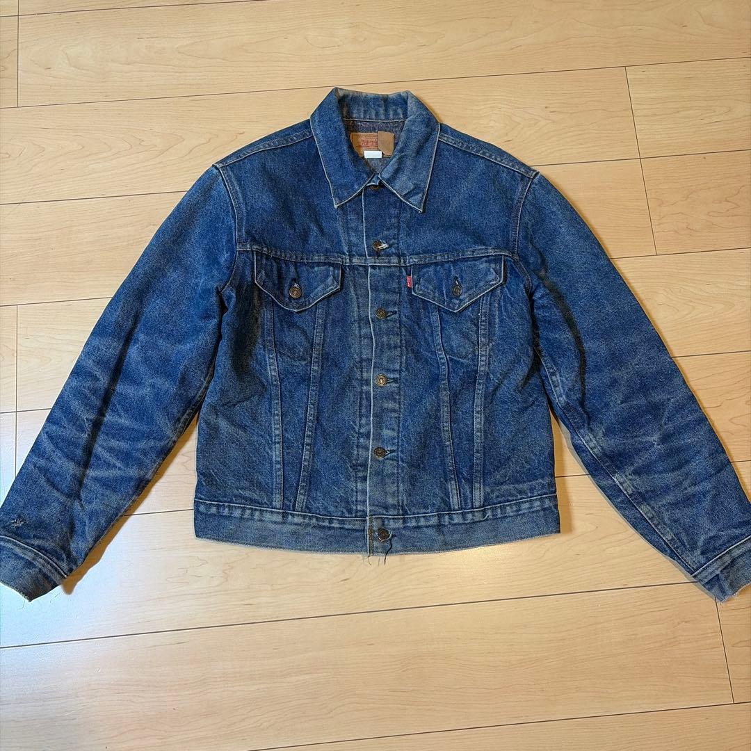 70s USA製　Levi's 70505 デニムジャケット 鬼ひげ　40
