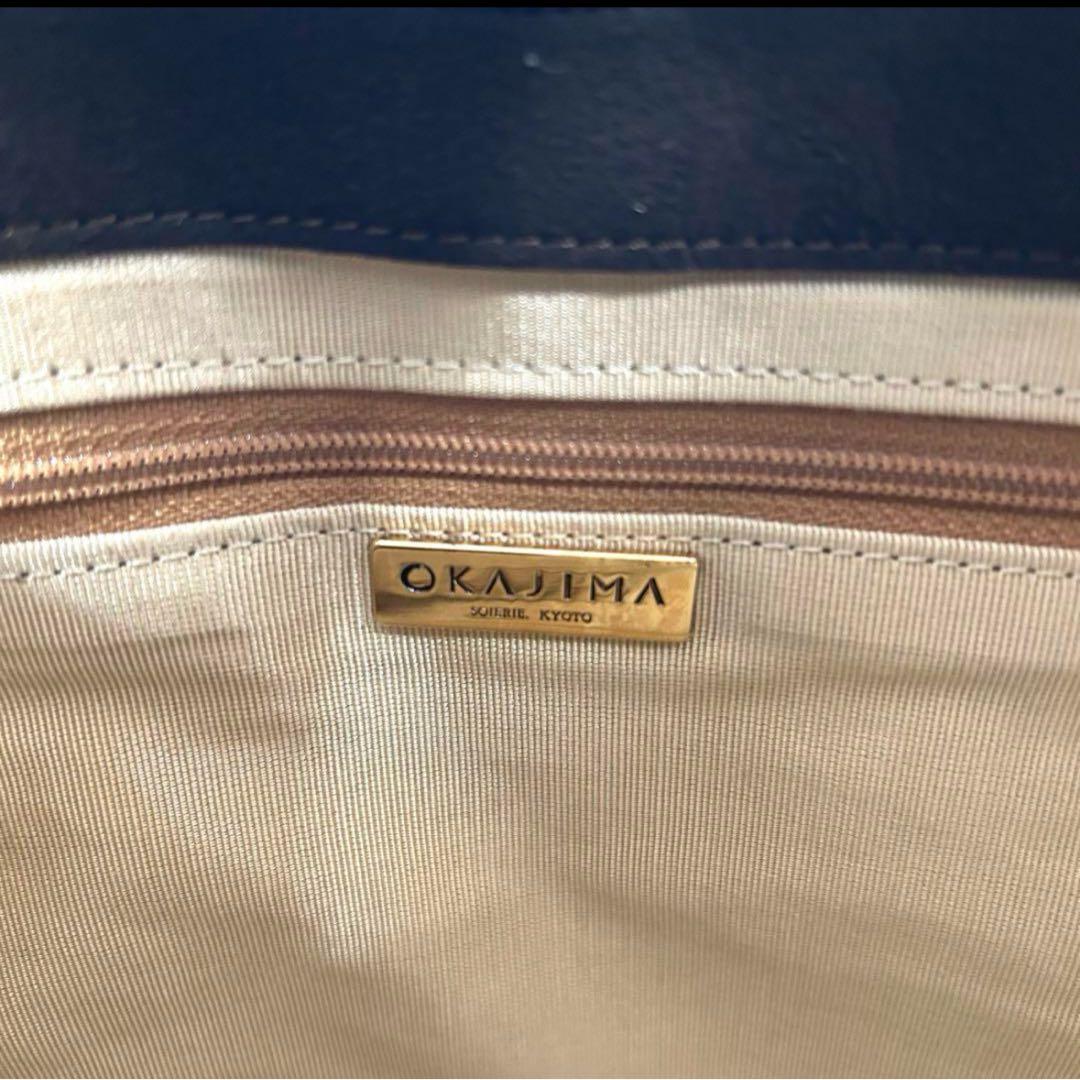 ひめs2‼️最終価格‼️美品‼️OKAJIMA 花柄刺繍 和装用バッグ