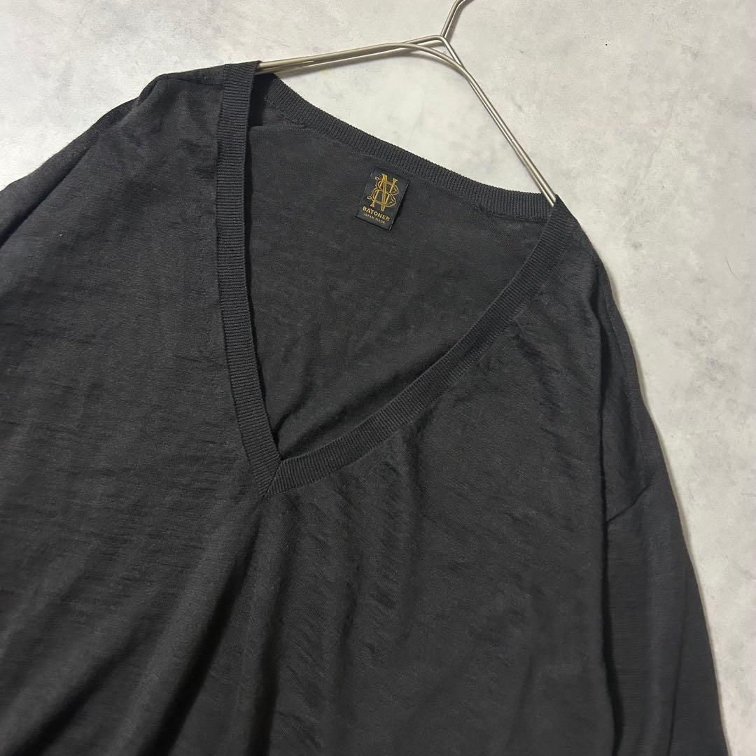 完売品 美品 BATONER Ramie V Neck Knit 24SS