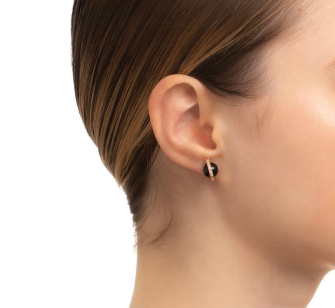 まっちゃん　！　ヒロタカ　BELUGA オニキス ダイヤ ピアス S