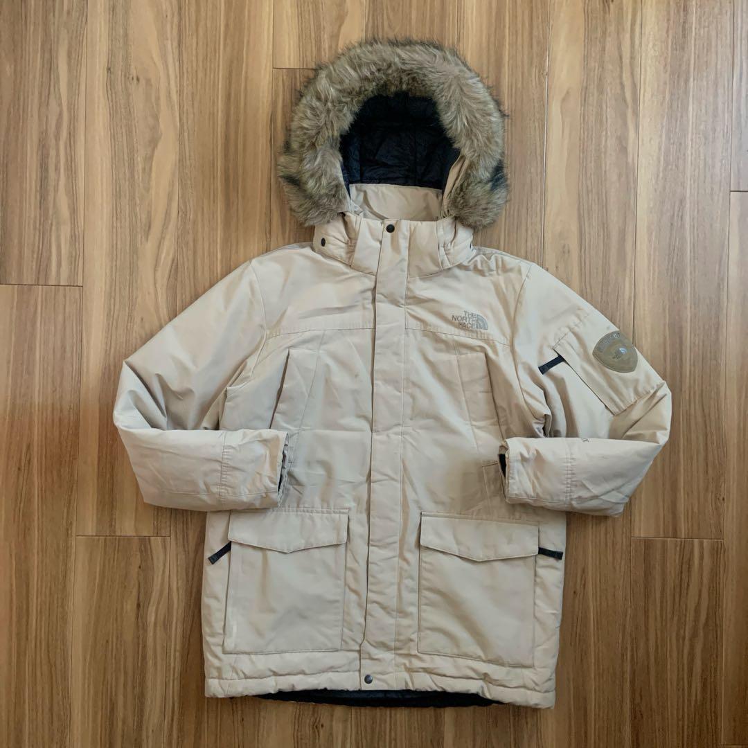 LノースフェイスVXベージュマクマードダウンジャケットパーカーファー付