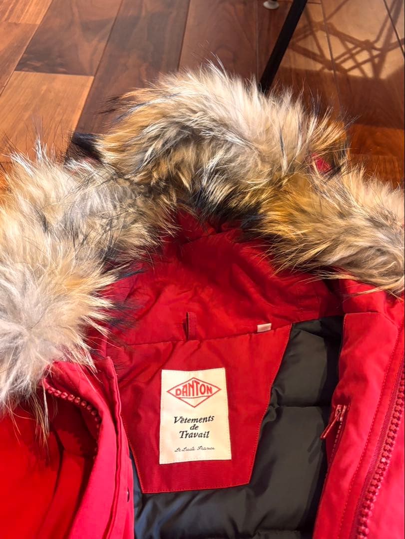 ダントンDANTON タッサーダウンジャケット　赤　38