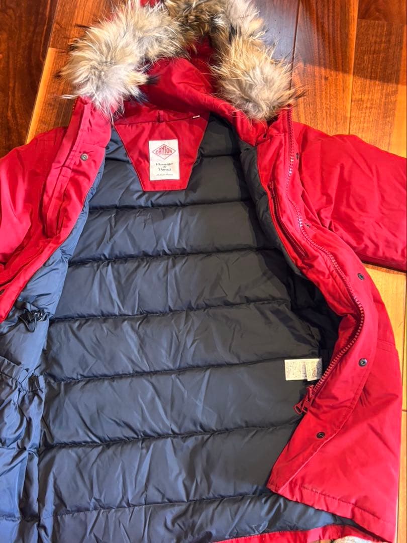 ダントンDANTON タッサーダウンジャケット　赤　38