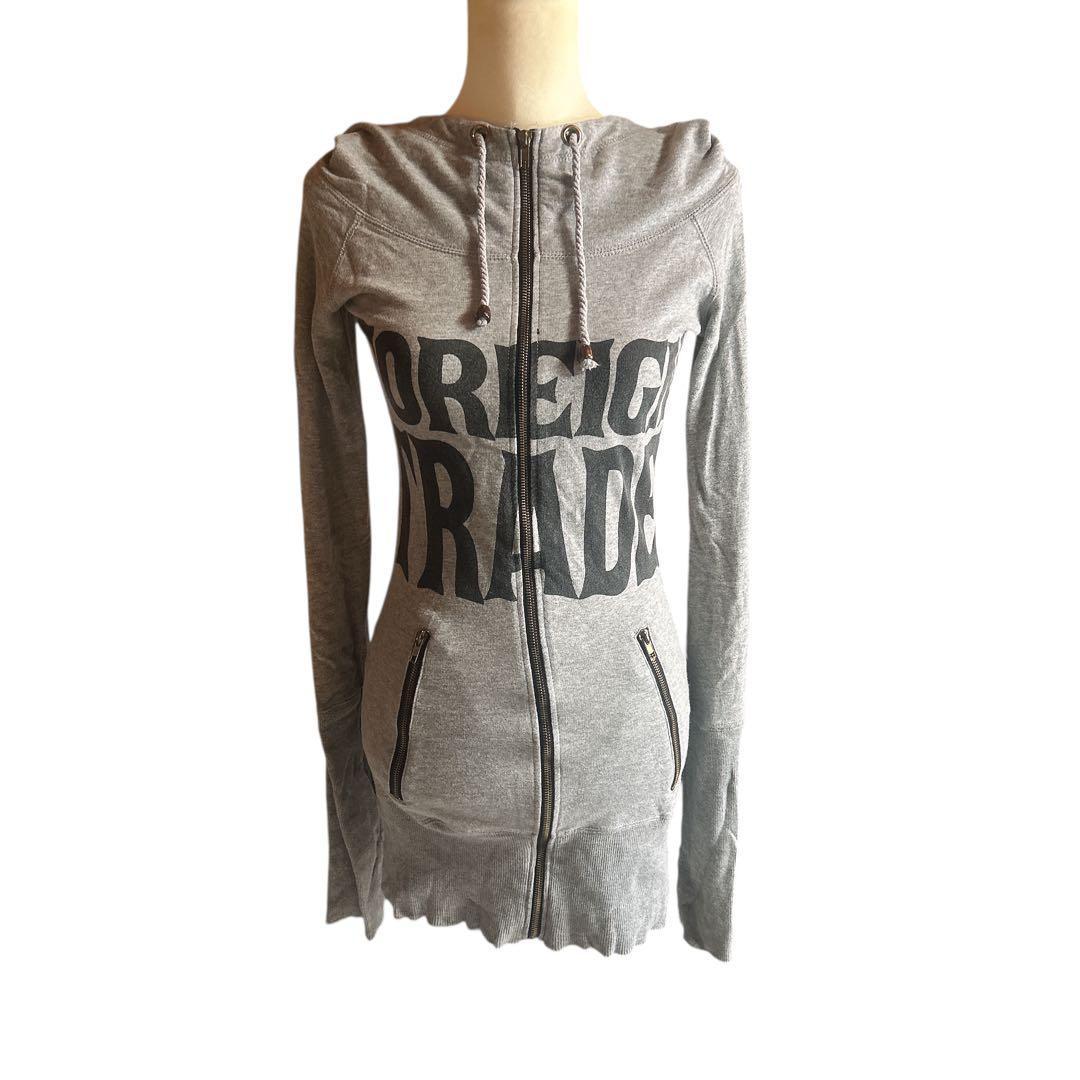 d.i.a ロングパーカー スカル 十字架 平成ギャル y2k ミニワンピ F