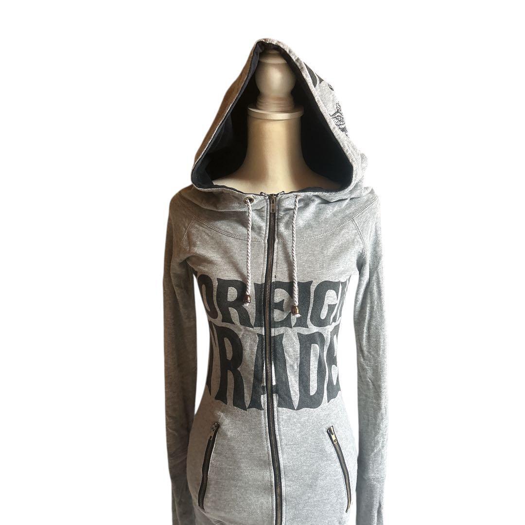 d.i.a ロングパーカー スカル 十字架 平成ギャル y2k ミニワンピ F