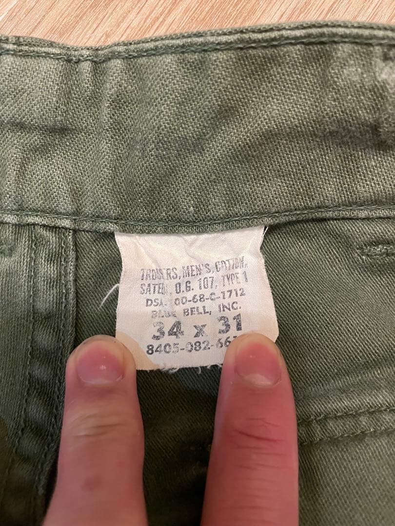 60's 68年会計 OG-107 ベイカーパンツ 実寸33×27