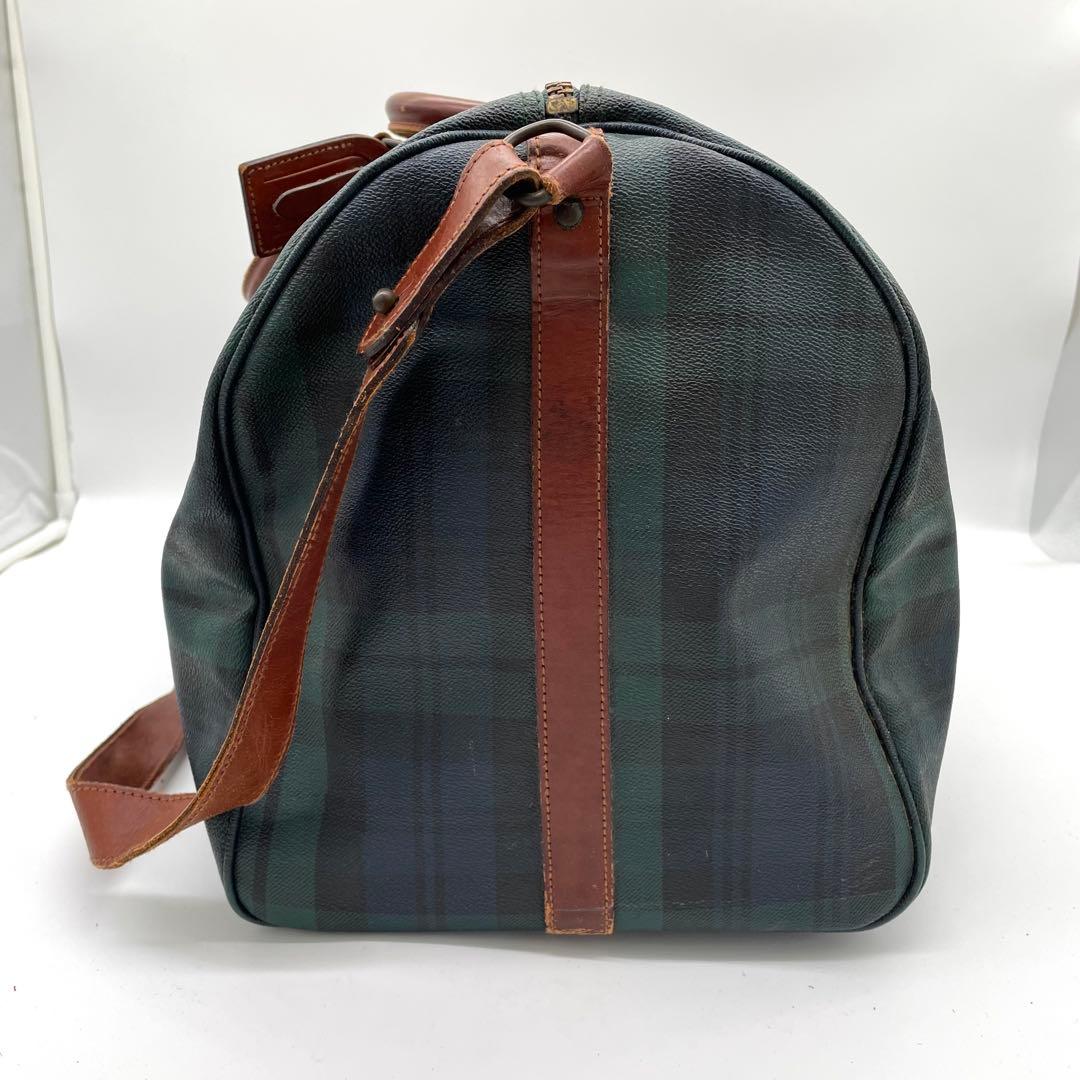 【美品】ポロラルフローレン　2way ボストンバッグ　チェック柄　PVC 大容量