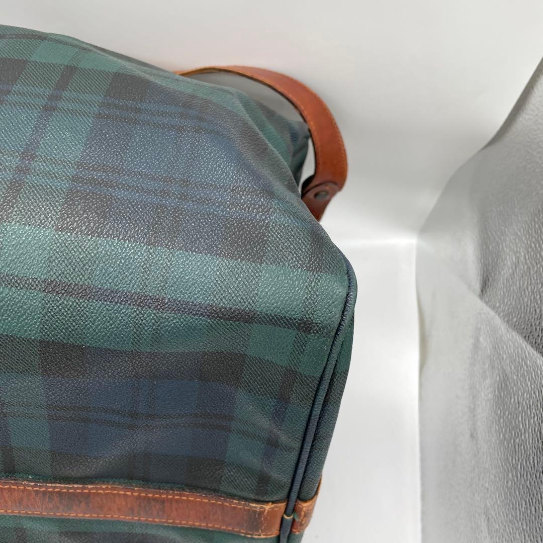 【美品】ポロラルフローレン　2way ボストンバッグ　チェック柄　PVC 大容量