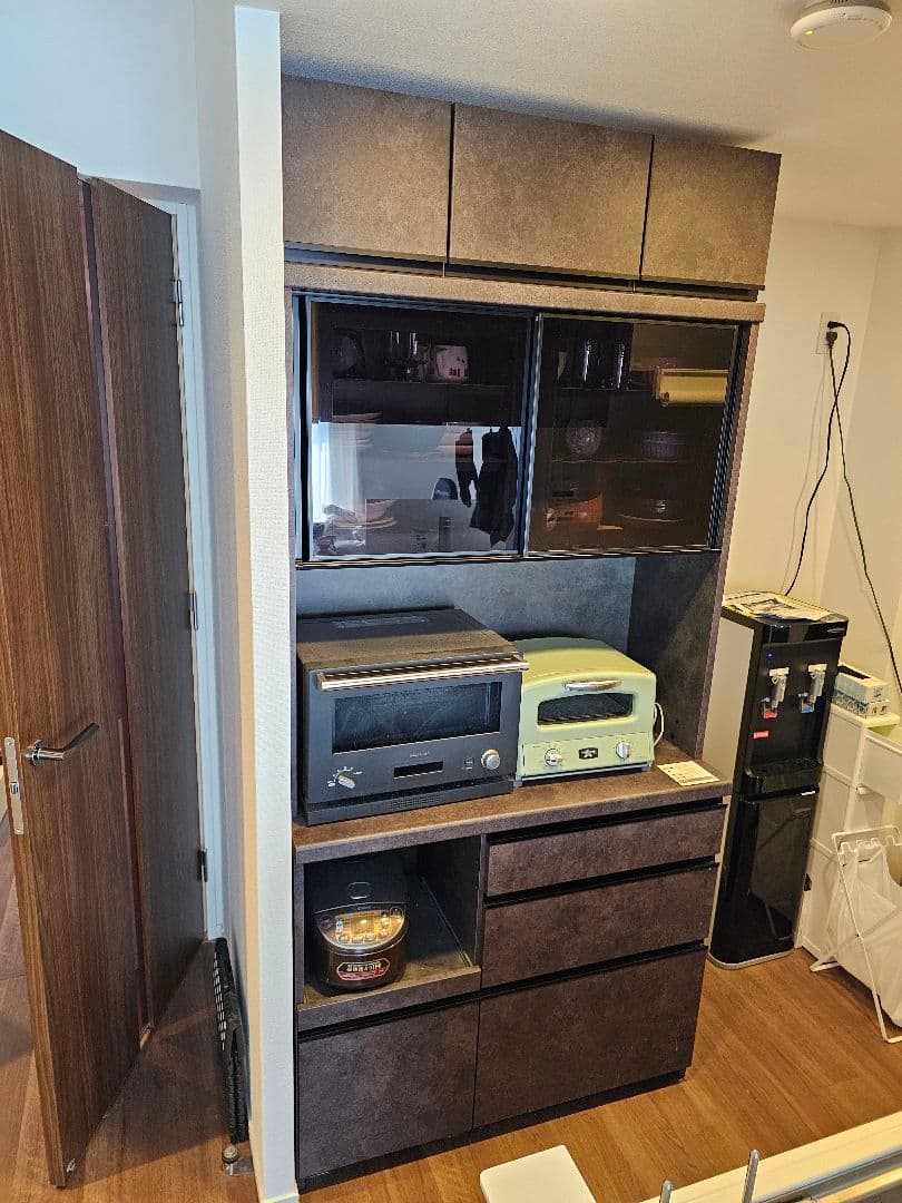 パモウナ EM 食器棚 + 上置 セラミカネロ　EMA-S1000R