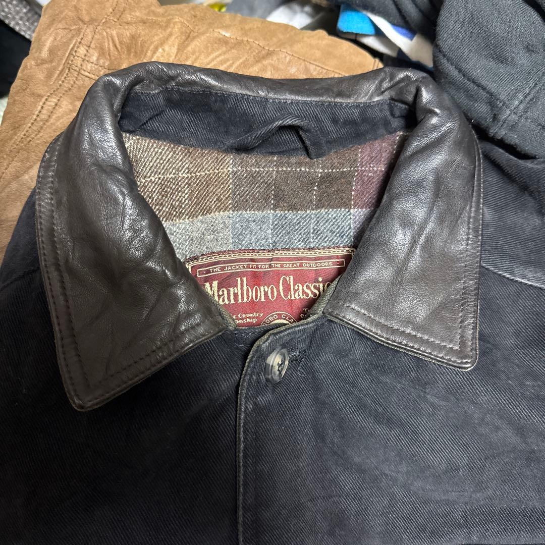 Marlboro Classics カバーオール 90s マルボロ 襟レザー
