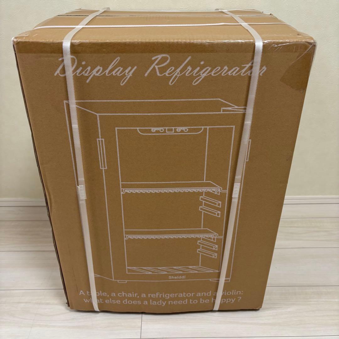 Shelddi 小型冷蔵庫 48L コンプレッサー式 透明ガラスドア お洒落