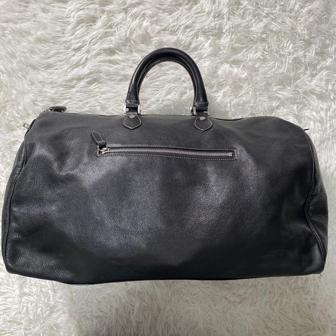 美品 アニエスべー ボヤージュ ボストンバッグ 本革 黒 大きめ 南京錠