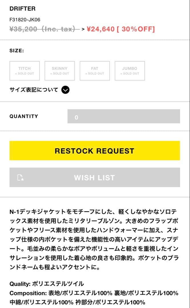 FAT ミリタリーブルゾン