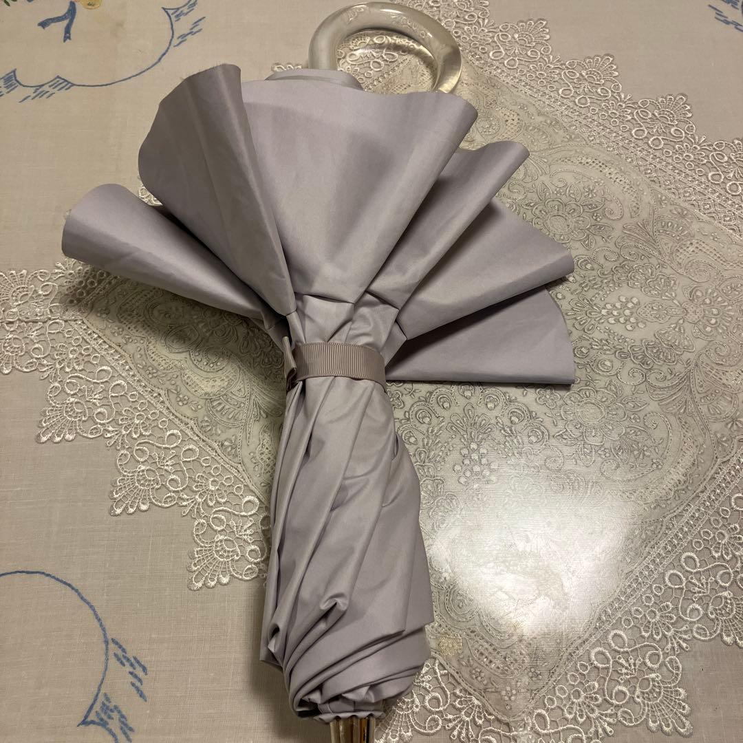 未使用❗️LANVIN‼️フリル付き折りたたみ傘 晴雨兼用