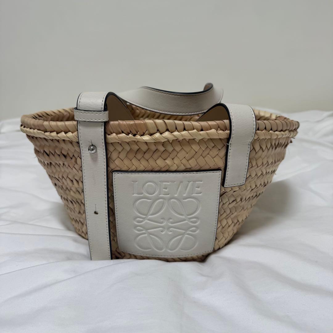 ロエベ　LOEWE ホワイト　カゴバッグ