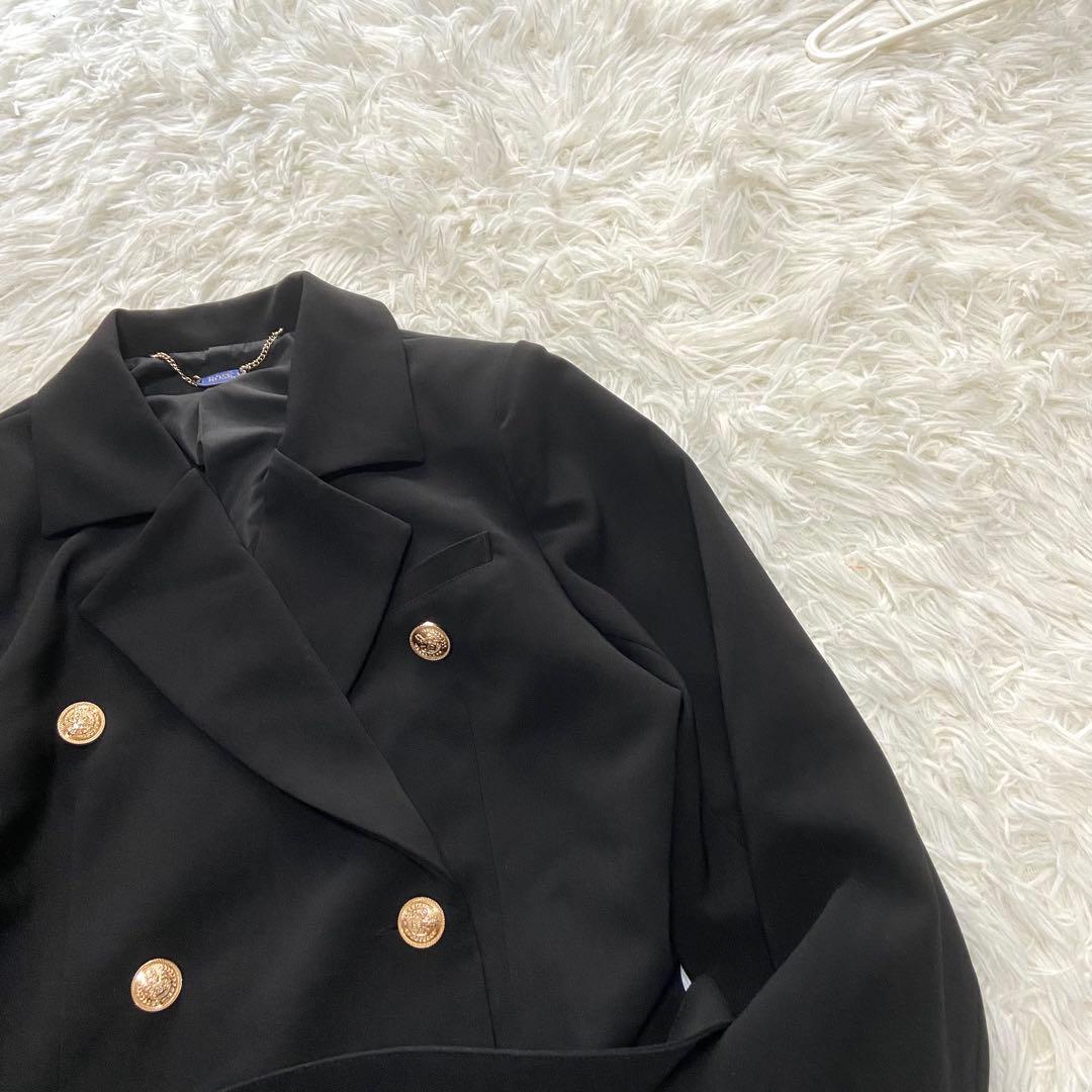 美品rosemuse(ロゼミューズ)ジャケット　金ボタン　ジャケット　ブラック