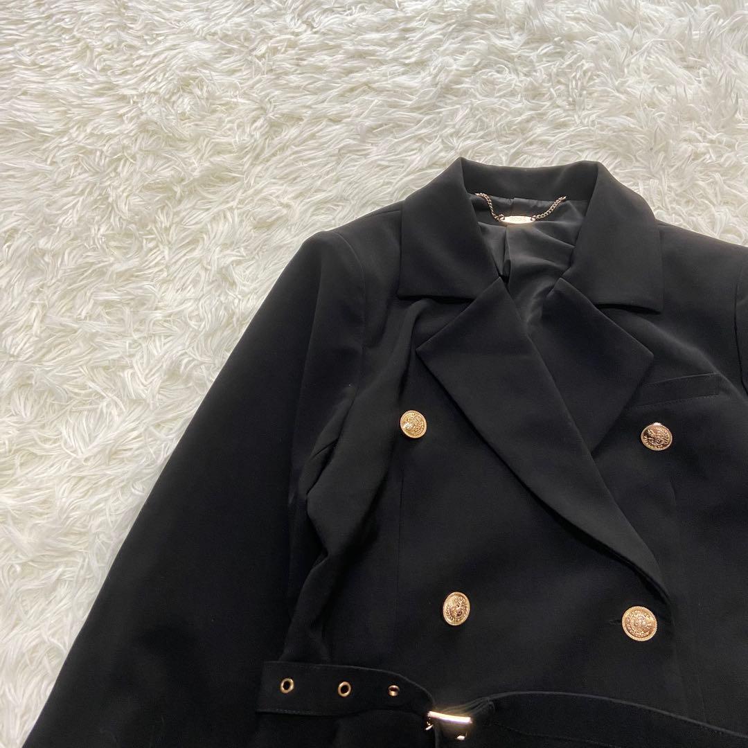 美品rosemuse(ロゼミューズ)ジャケット　金ボタン　ジャケット　ブラック