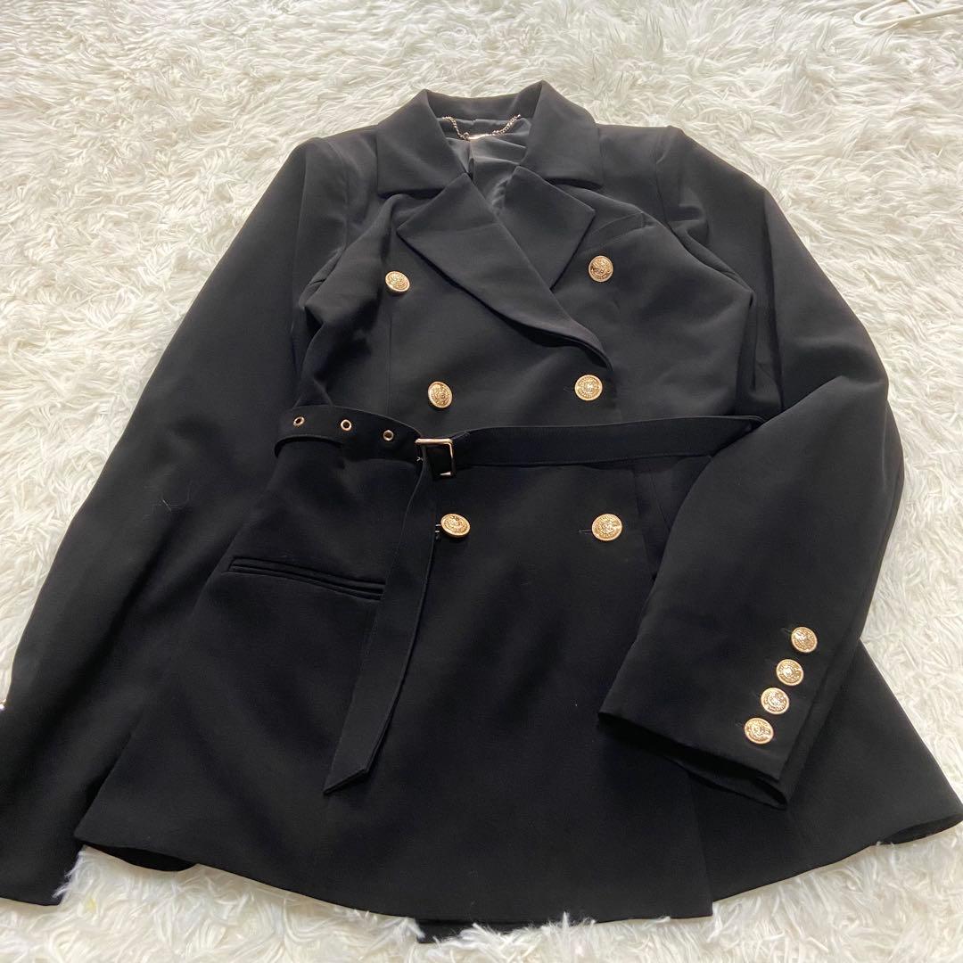 美品rosemuse(ロゼミューズ)ジャケット　金ボタン　ジャケット　ブラック