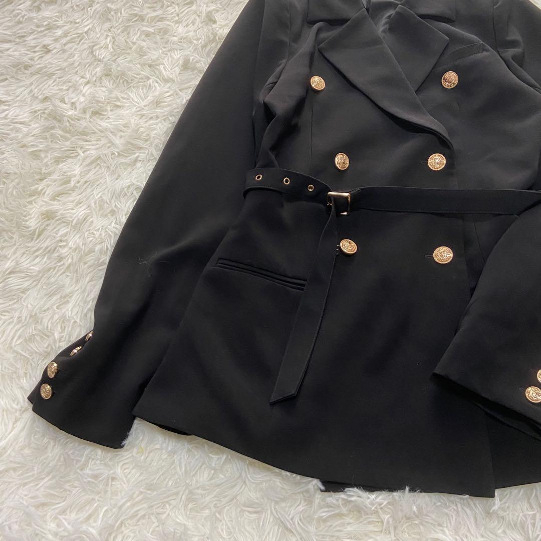 美品rosemuse(ロゼミューズ)ジャケット　金ボタン　ジャケット　ブラック