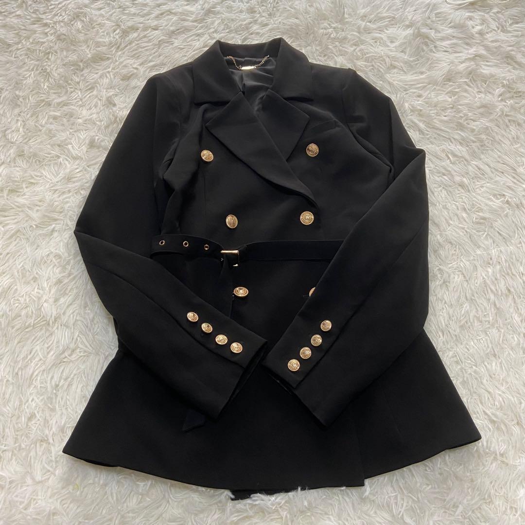 美品rosemuse(ロゼミューズ)ジャケット　金ボタン　ジャケット　ブラック