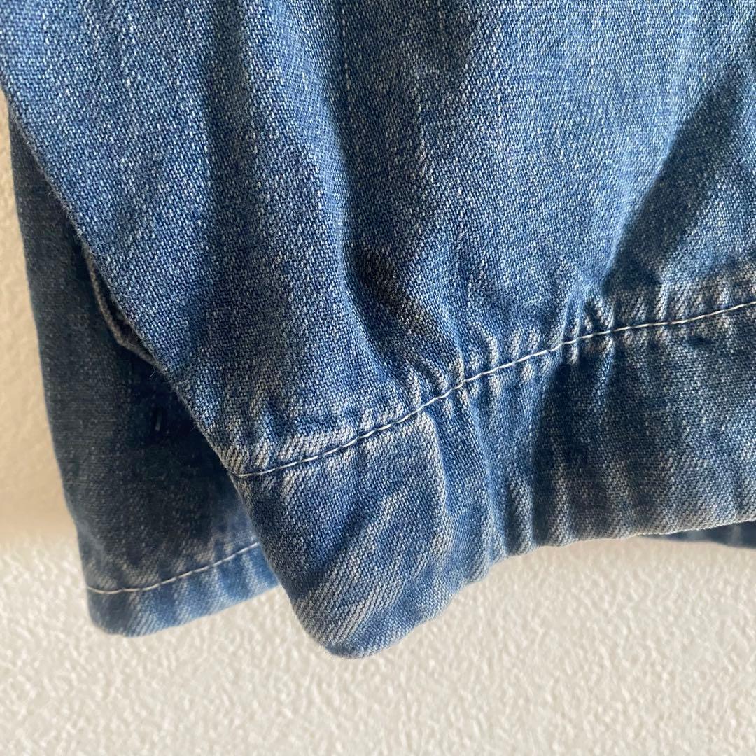 希少 60s デニム カバーオール 4ポケ 裏地なし46サイズ ヴィンテージ