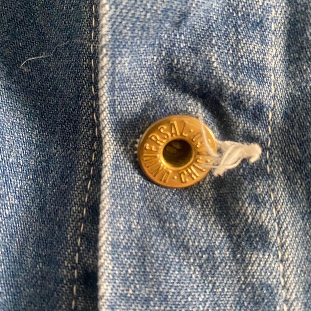 希少 60s デニム カバーオール 4ポケ 裏地なし46サイズ ヴィンテージ